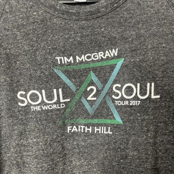 Faith Hill Tim Mcgraw Soul 2 Soul Tour Womans Large 2017 Sweatshirt - Picture 2 of 5